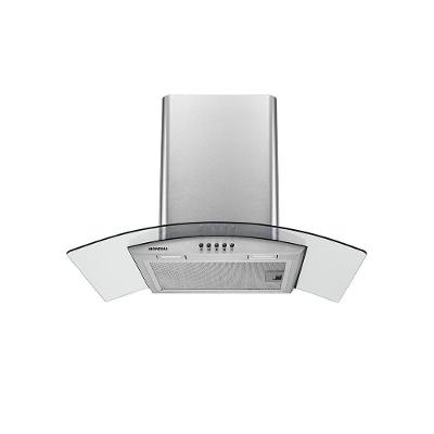 Coifa de Parede Mondial CF60-01 60cm Inox e Vidro Curvo Exaustor e Depurador 110V