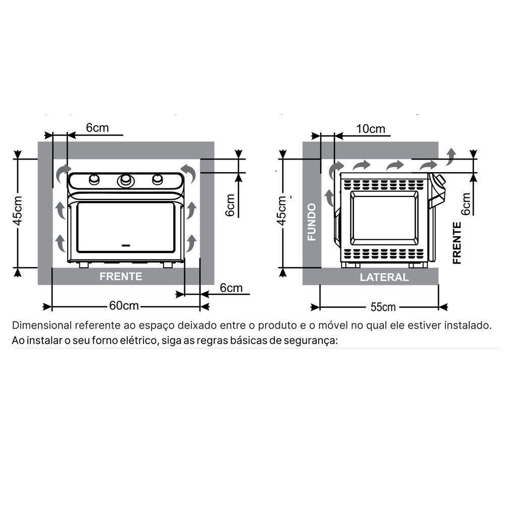 Air Forno Elétrico Mueller 35 Litros Prata Função Fryer 220V - 2