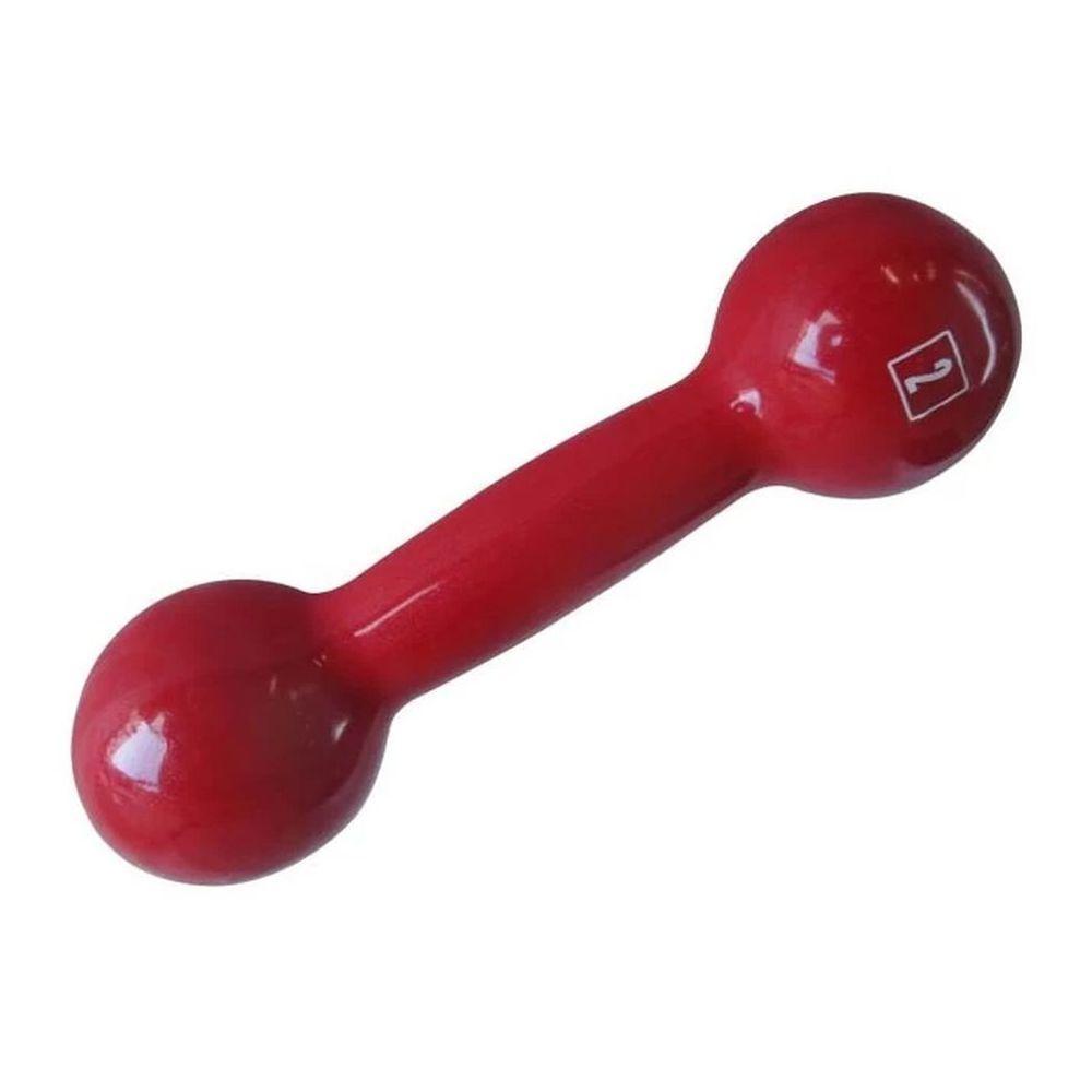 Halteres Ferro Fundido Emborrachado Crossfit Academia 2kg - 1