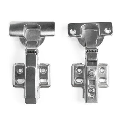 Dobradiça Inox Curva Com Amortecedor 35Mm