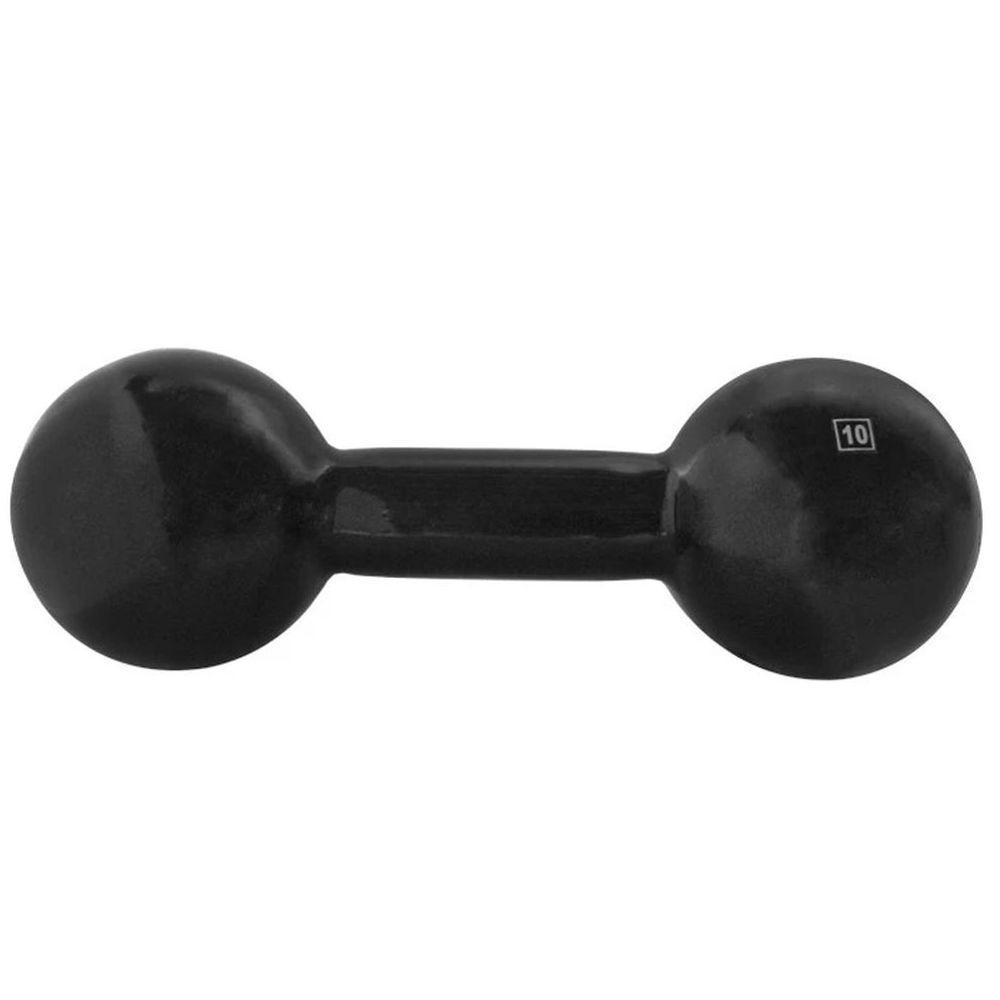 Halteres Ferro Fundido Emborrachado Crossfit Academia 10Kg - 1