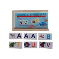 Jogo de Dominó Alfabetização em Mdf 28 Peças - 1