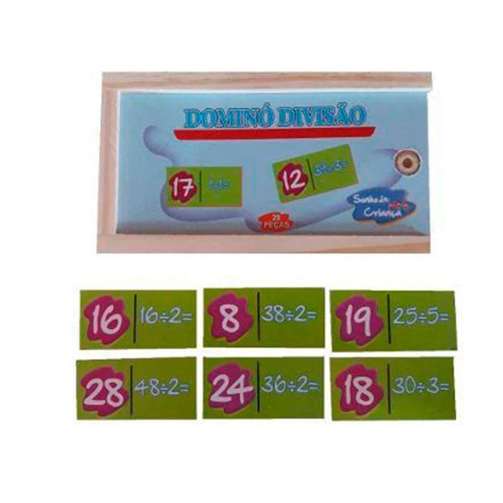 Jogo de Dominó Divisão em Mdf 28 Peças - 1