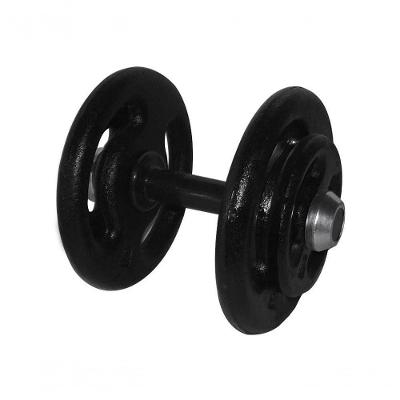 Dumbbell Pintado Pegada Emborrachada Academia Fitness 24Kg.