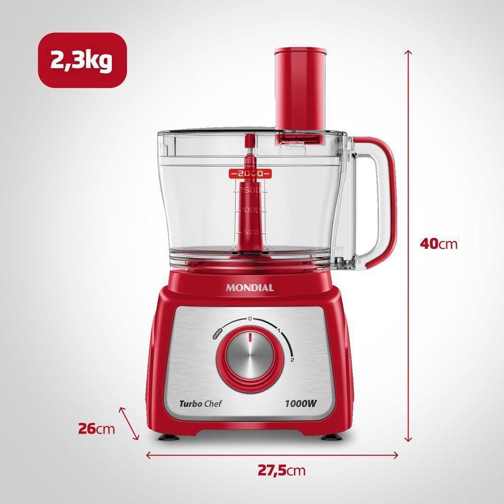 Multiprocessador Turbo Chef 5 Em 1 Mondial Mpn-01-r Multiprocessador Mpn-01-r 220v/60hz . - 6