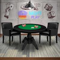 Mesa de Jogos Redonda com 2 Cadeiras Matelassê - 5