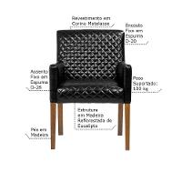 Mesa de Jogos Redonda com 2 Cadeiras Matelassê - 6