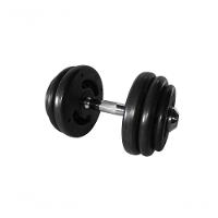 Dumbbell Injetado Com Pegada Cromada Academia Fitness 28Kg. - 1