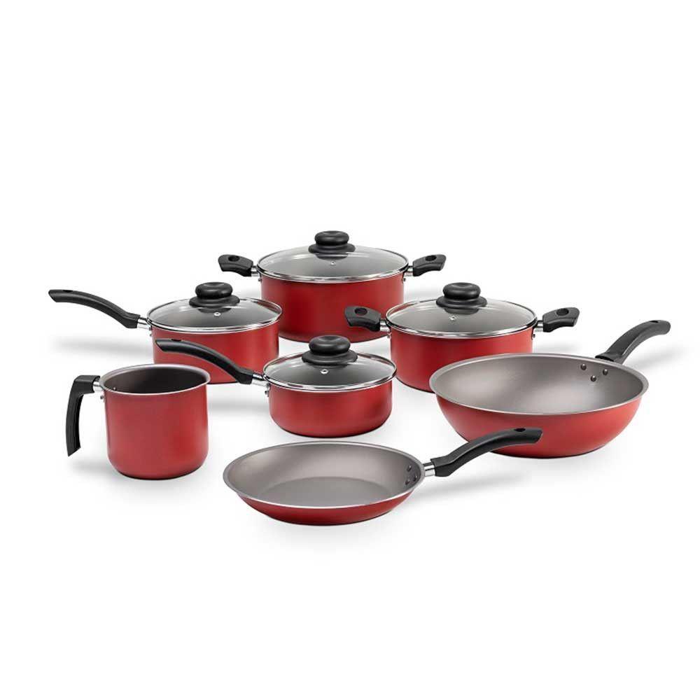 Conjunto De Panelas 7 Peças Ruby Brinox Vermelho - 3