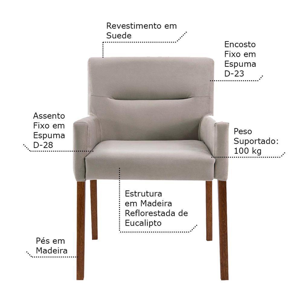 Mesa de Jogos Carteado Victoria Redonda Tampo Reversível Preto com 4 Cadeiras Vicenza Nude Gran Belo - 2