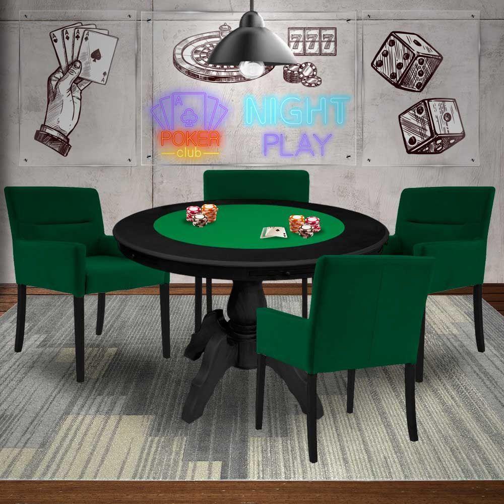 Mesa de Jogos Tampo Reversível com 4 Cadeiras - 7