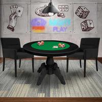 Mesa de Jogos Carteado Redonda com 2 Cadeiras - 8