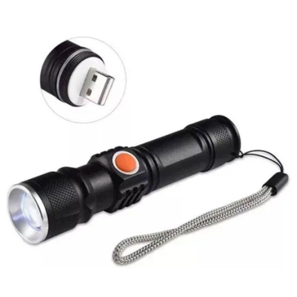 Lanterna Tatica 68000w Militar Longo Alcance Usb. - 1