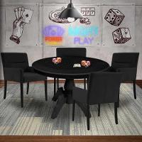 Mesa de Jogos Carteado Redonda com 4 Cadeiras - 7