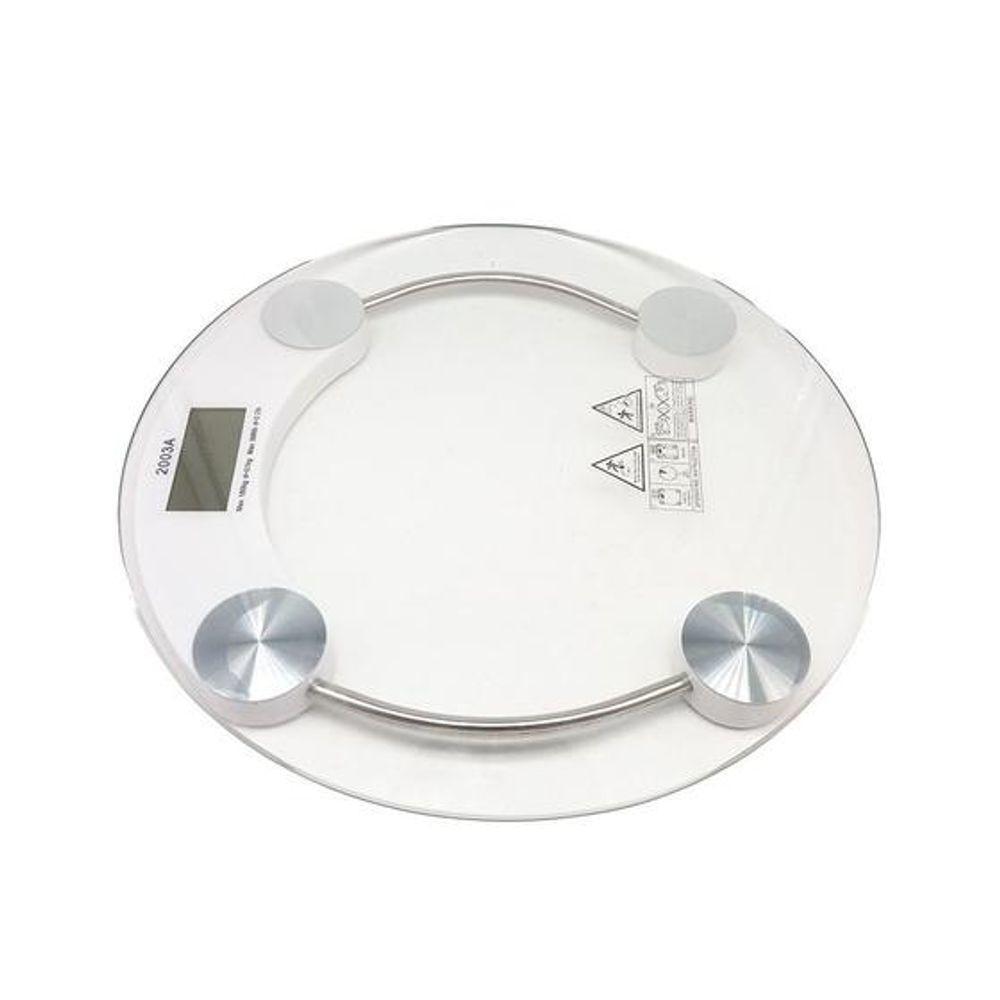 Balança Digital De Banheiro Com Vidro Temperado 150Kg - Redonda - 2
