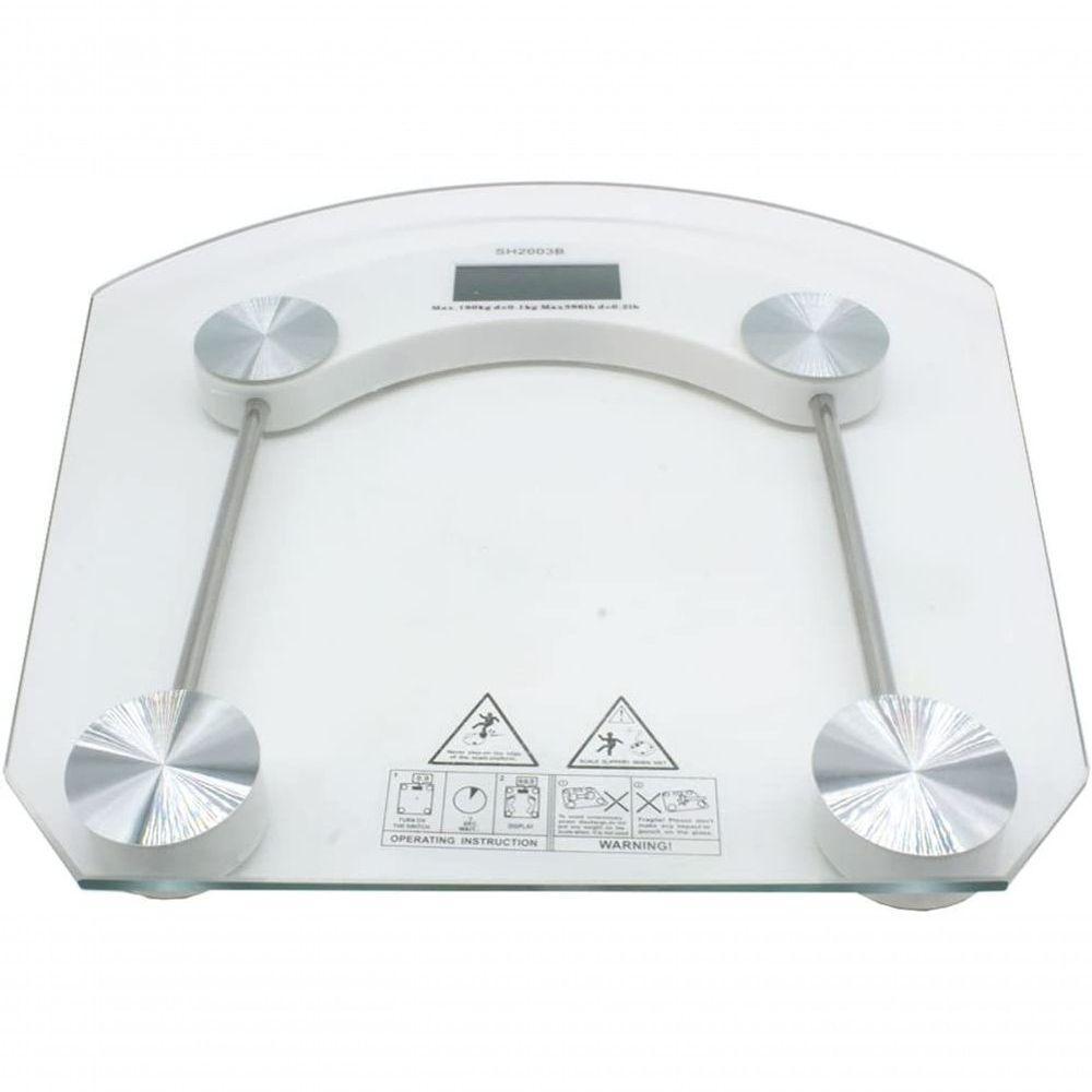 Balança Digital Vidro Temperado 180Kg Banheiro Academia - 1