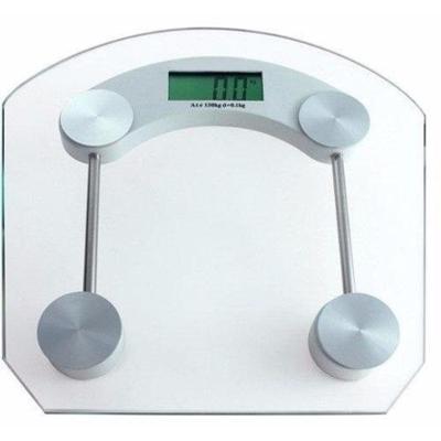 Balança Redonda Vidro Temperado 180Kg Digital Banheiros Academias