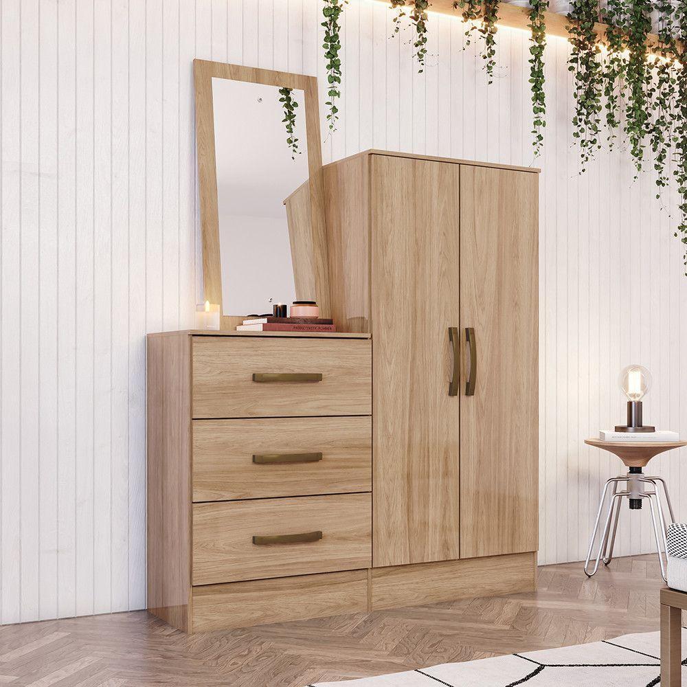 Cômoda Multiuso Chris 2 Portas 3 Gavetas Casa 812 Jequitibá - 1