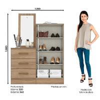 Cômoda Multiuso Chris 2 Portas 3 Gavetas Casa 812 Jequitibá - 4