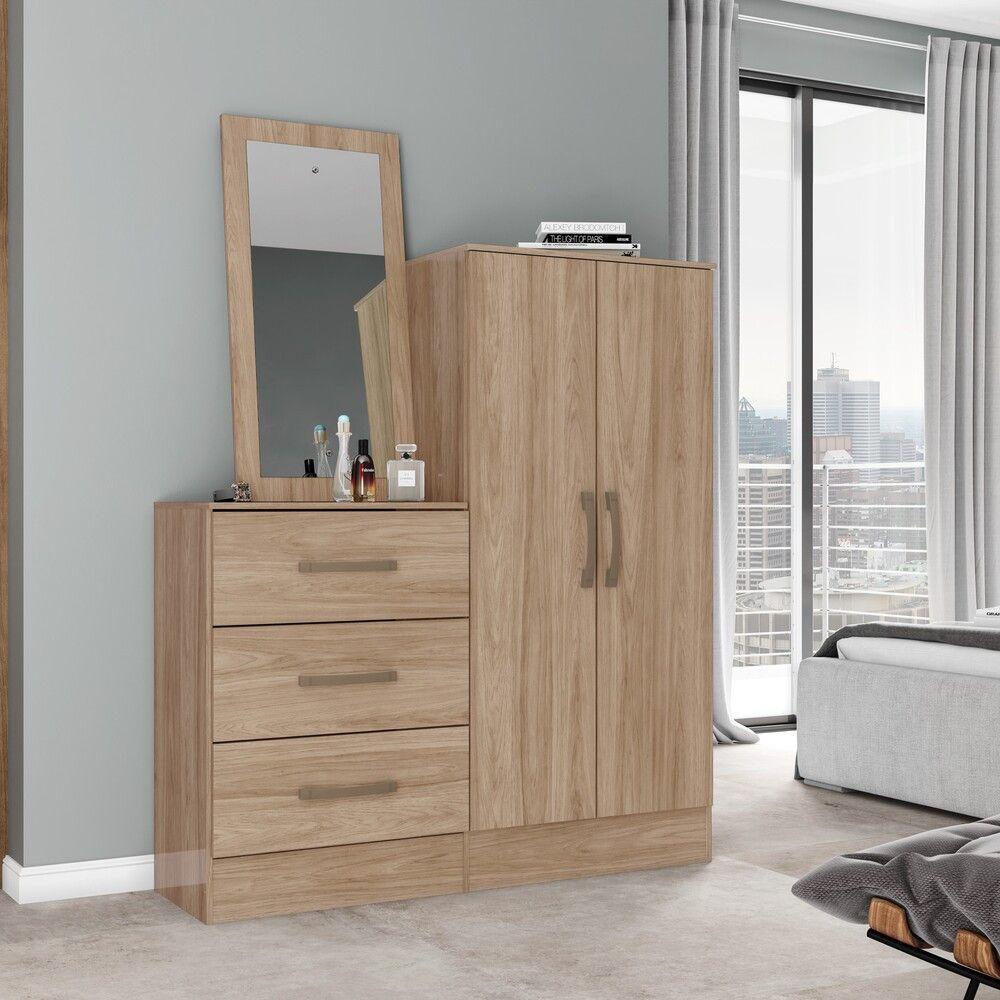 Cômoda Multiuso 02 Portas 03 Gavetas B700 Briz Jequitibá Brilho - 1