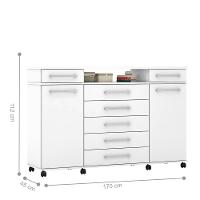 Comoda 7 Gavetas Texas Branco - 21