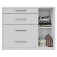 Cômoda Sapateira 1 Porta 4 Gavetas Branco Palacius Caemmun - 1