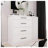 Cômoda Sapateira 1 Porta 4 Gavetas Branco Palacius Caemmun - 7