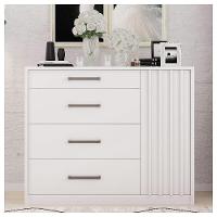 Cômoda Sapateira 1 Porta 4 Gavetas Branco Palacius Caemmun - 9