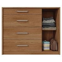 Cômoda Sapateira 1 Porta 4 Gavetas Marrom Palacius Caemmun - 1