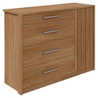 Cômoda Sapateira 1 Porta 4 Gavetas Marrom Palacius Caemmun - 8