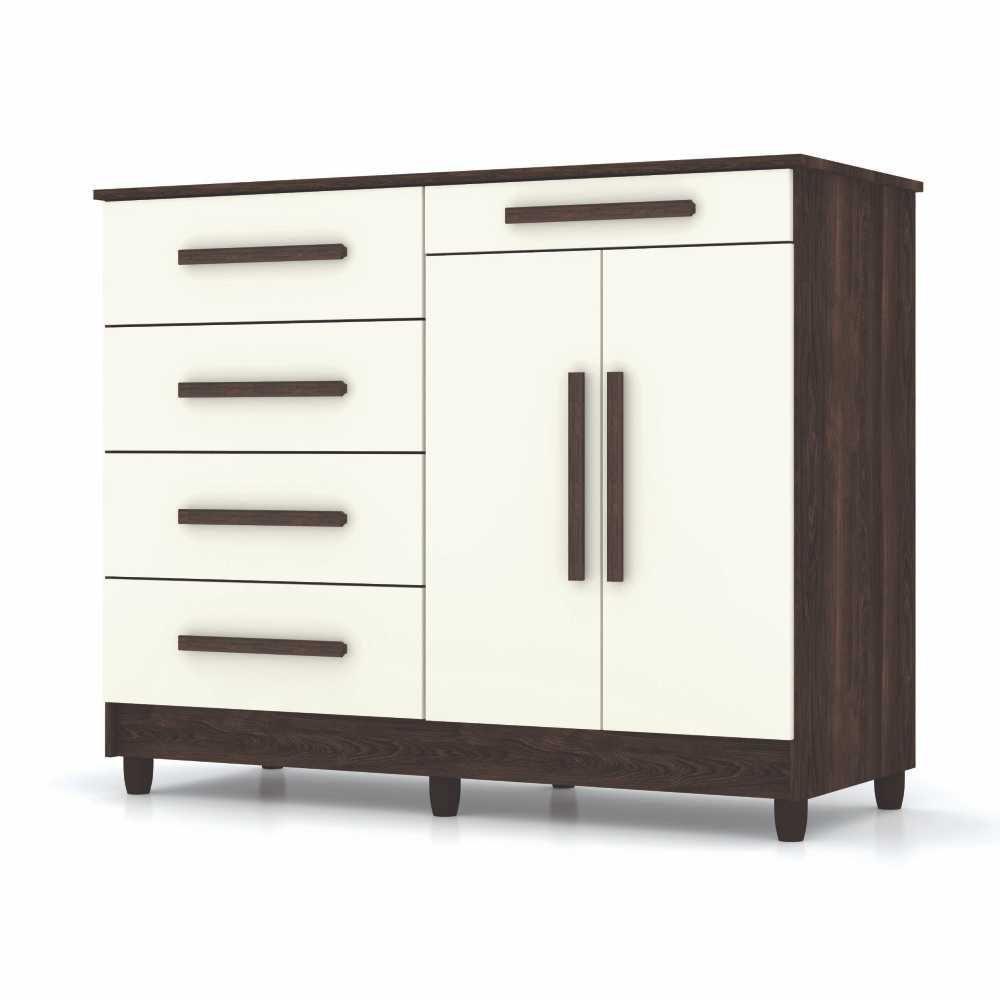 Cômoda Sapateira 5 Gavetas E 2 Portas Belmont Champanhe - 1