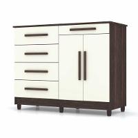 Cômoda Sapateira 5 Gavetas E 2 Portas Belmont Champanhe - 1