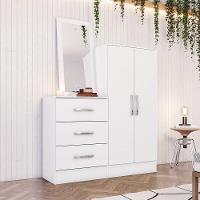 Cômoda Multiuso Chris 2 Portas 3 Gavetas Casa 812 Branco - 1