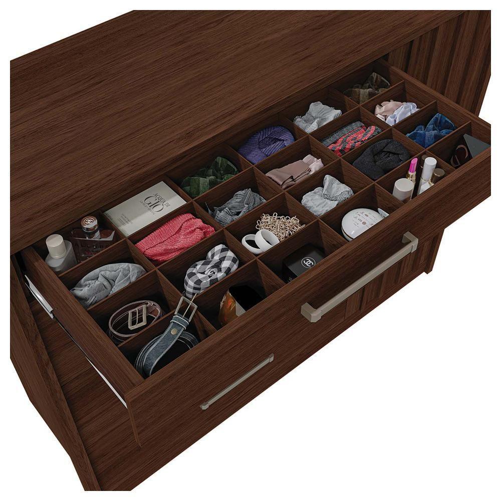 Cômoda Sapateira 1 Porta 4 Gavetas Marrom Palacius Caemmun - 6