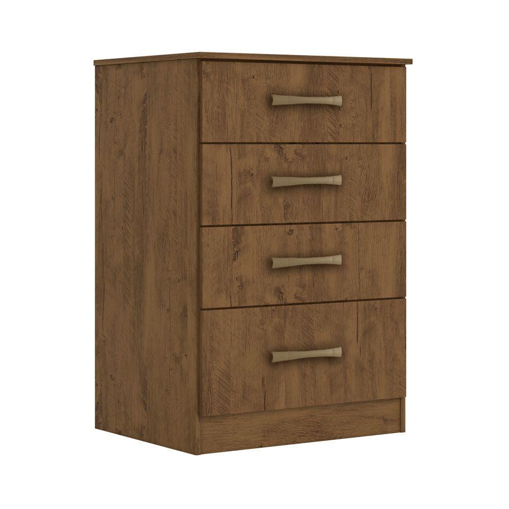 Cômoda 4 Gavetas Ms913 Castanho Wood 913331 Moval - 1