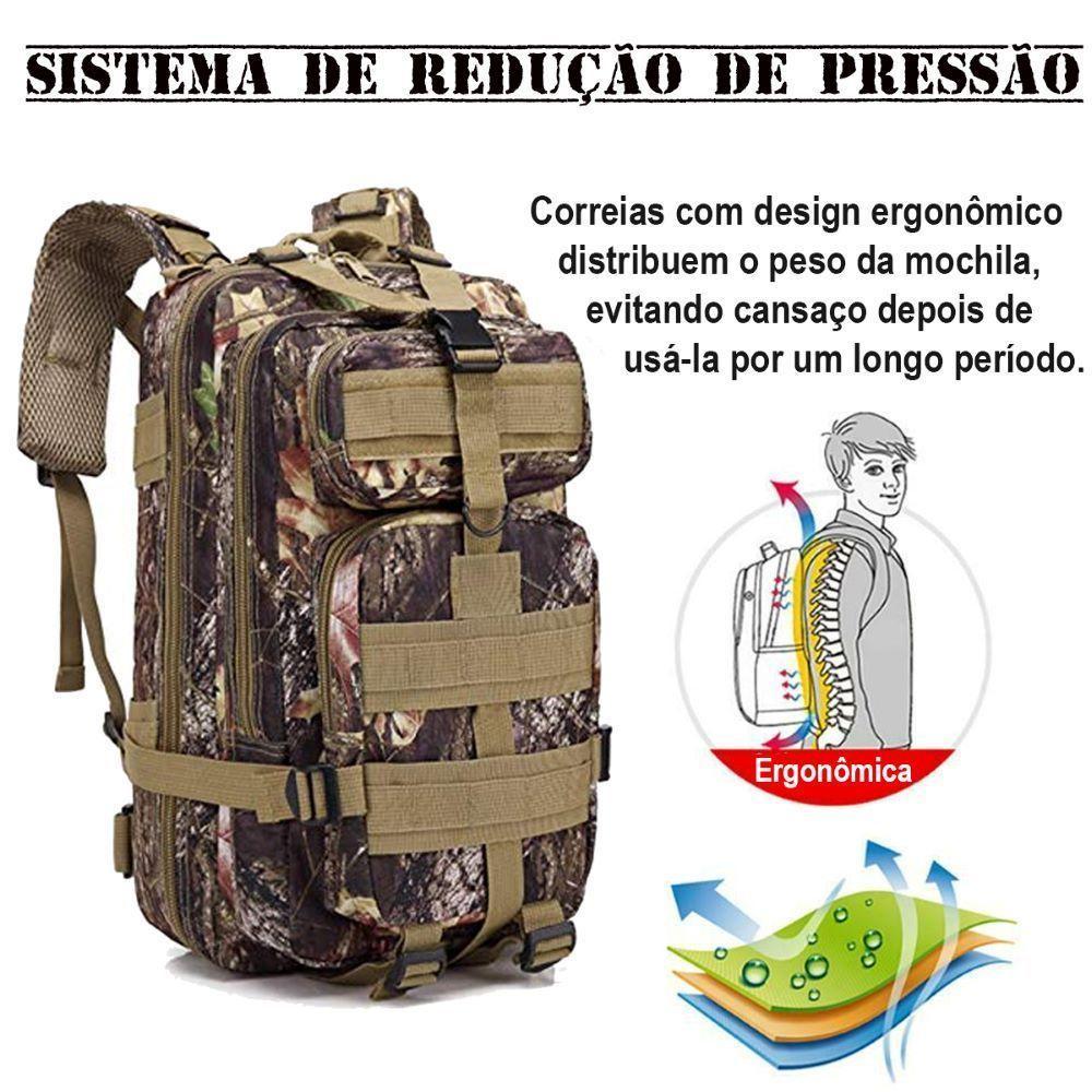 Mochila Multiuso Militar Tática 30 Litros Camping Verde - 5