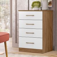 Cômoda 4 Gavetas Ms913 Naturale Branco 913026 Moval - 2