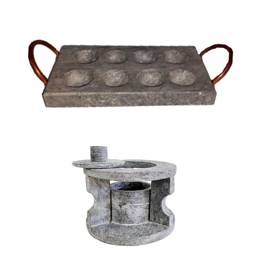 Fogareiro Réchaud P E Provolera Retangular 21X12 Pedra Sabão. - 1