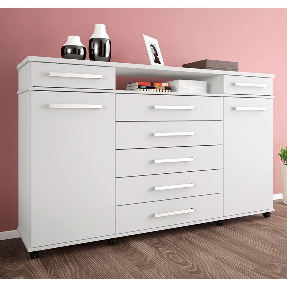 Cômoda Casal 7 Gavetas London Branco 7130 Demóbile - 3