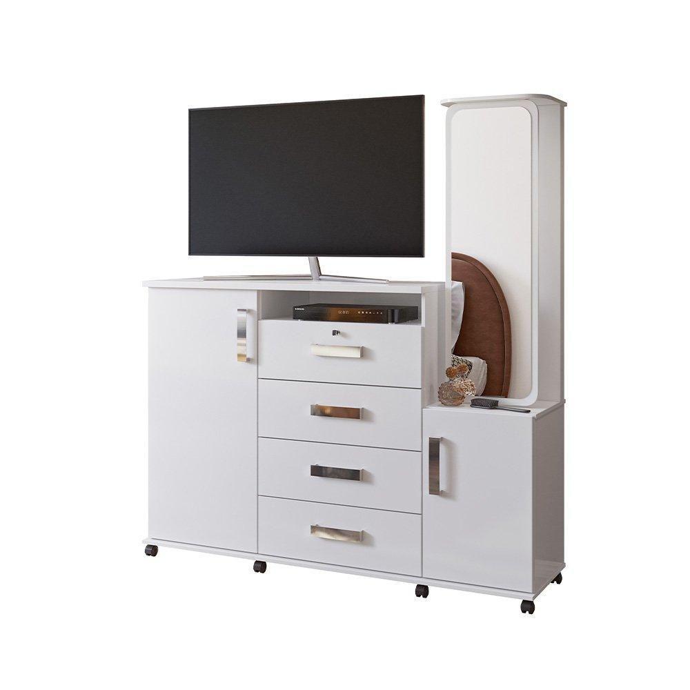 Cômoda De 4 Gavetas Branco Copacabana Lukaliam Branco - 6