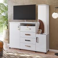 Cômoda De 4 Gavetas Branco Copacabana Lukaliam Branco - 2