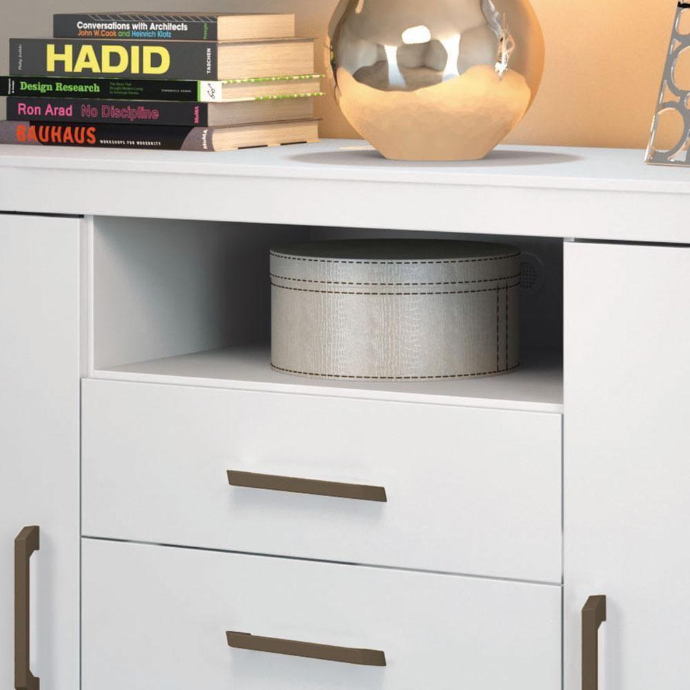 Cômoda De Madeira 4 Gavetas Santos Andirá Branco Branco - 6