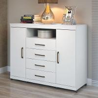 Cômoda De Madeira 4 Gavetas Santos Andirá Branco Branco - 1