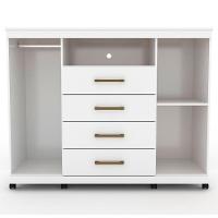 Cômoda De Madeira 4 Gavetas Santos Andirá Branco Branco - 7