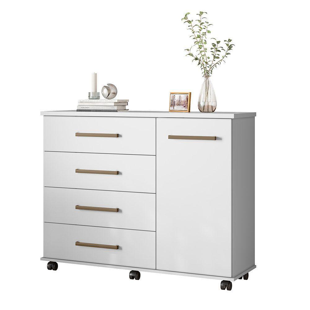 Cômoda 4 Gavetas Flora Branco 4130 Demóbile - 1