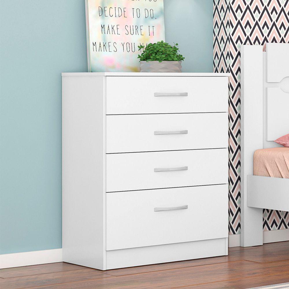 Cômoda 4 Gavetas Astral Branco 4460 Demóbile - 3