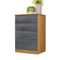 Cômoda Com 4 Gavetas Ms913 - Freijó / Cinza Freijó / Cinza - 5