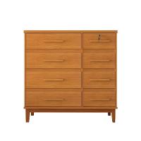 Cômoda Para Quarto 8 Gavetas Detroit Nature - Cor: Marrom - 3