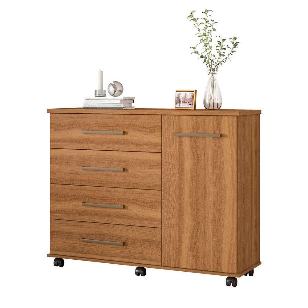 Cômoda 4 Gavetas Flora Amêndola Touch 4130 Demóbile - 1