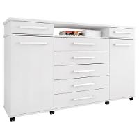 Cômoda Para Quarto 2 Portas 7 Gavetas London D02 Branco - 1